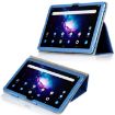 TCL Tab Pro 5G Blue Leather Flower Embossed Tablet Case Holder - 3