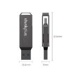 Lenovo Thinkplus MU252 64GB USB 3.1 + USB-C Flash Drive (Black) - 4