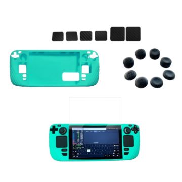 Cyan Shockproof Silicone Protective Case for Steam Deck Console - 1