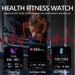 PG333 1.91" Yellow Waterproof Smart Watch with Heart/BP Monitoring - 4