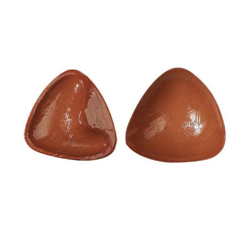 Double-Sided Silicone Breast Pads, S/A, Brown Skin, Orange Box - 1