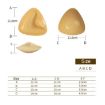 XL/D Brown Skin Silicone Triangle Breast Pads in Orange Box - 3