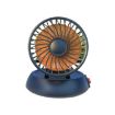 Orange 12V Car Fan: Single-head, Three-speed, Folding, High-wind - 1