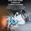 Orange 12V Car Fan: Single-head, Three-speed, Folding, High-wind - 3