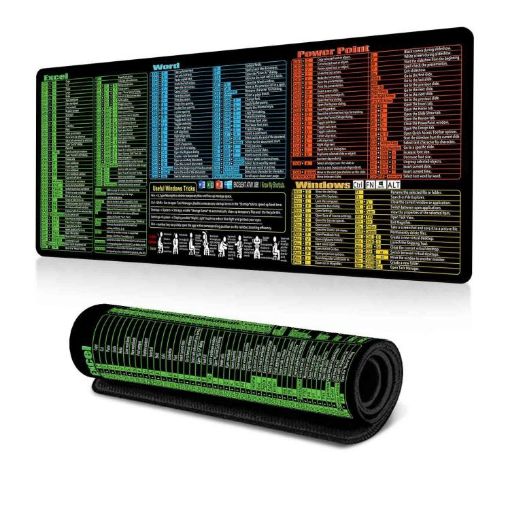Keyboard Shortcut Non-Slip Desk Mat 300x600x2mm (No.31) - 1