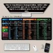 Keyboard Shortcut Mouse Pad 300x700x2mm Non-Slip Office Desk Mat - 5