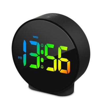 EDUP EH-8816 Digital Alarm Clock with Night Light (Black Case) - 1