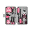 15-Piece Pink Multifunctional Home Hardware Repair Toolbox Set - 1