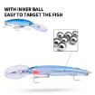 PROBEROS DW627 Long-Distance Casting Large Minnow Lure, Style: A - 6