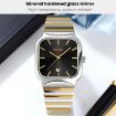 SKMEI 9361 Silver Case Black Dial Steel Strap Quartz Watch - 5