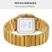 SKMEI 9361 Black Steel Strap Square Quartz Business Watch - 4
