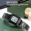 SKMEI 2493 Women's Silver Case Steel Strap Square Watch - 3