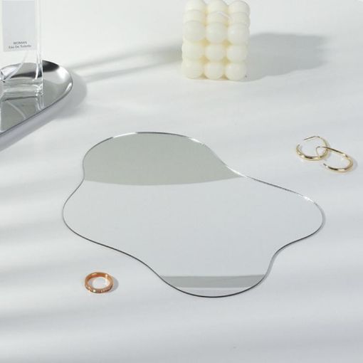 22x17cm Irregular Acrylic Mirror Tray for Jewelry Photography - 1