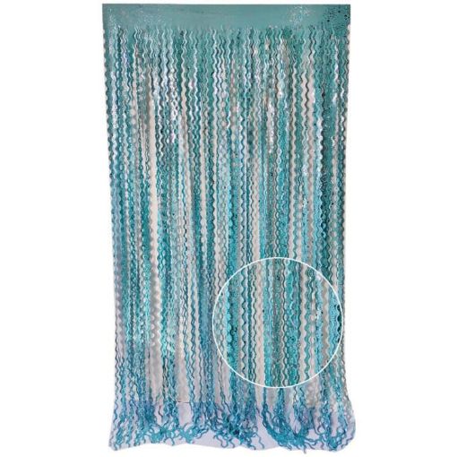 Lake Green 2Packs 1x2m Wave Foil Fringe Curtain Party Decor - 1