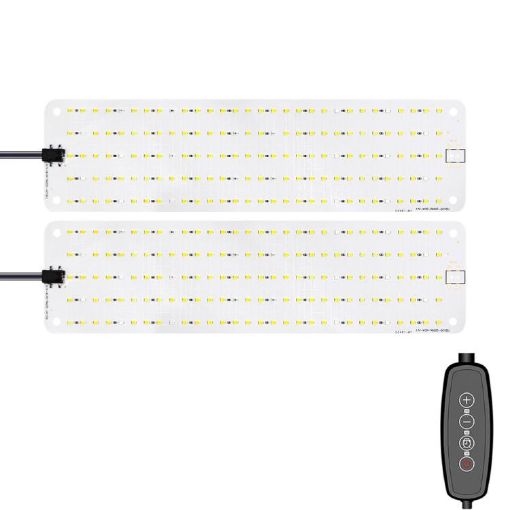 12V LED Panel Plant Growth Fill Light, Two Head (AU Plug) - 1