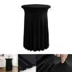 Premium Business Conference Stretch Table Cover, 60x110cm (Black) - 1