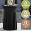 Premium Business Conference Stretch Table Cover, 60x110cm (Black) - 3