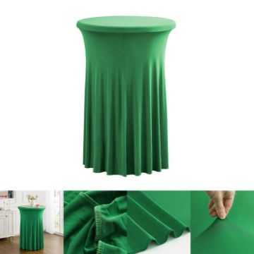 Premium Green Business Cocktail Stretch Table Cover 70x110cm - 1