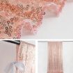 Silver Sequin Embroidered Curtains 60x300cm for Weddings & Parties - 3