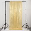 Gold Sequin Embroidered 240cm Wedding & Banquet Curtains - 1
