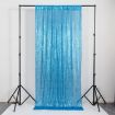 Lake Blue Embroidered Sequin Curtains 240x240cm for Events - 1