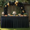 Black Spandex Table Skirt for 122x60x76cm Rectangle Tables - 1