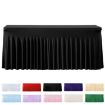 Black Spandex Table Skirt for 122x60x76cm Rectangle Tables - 2