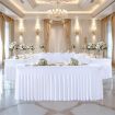 Black Spandex Table Skirt for 122x60x76cm Rectangle Tables - 6