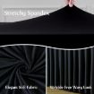Green Spandex Table Skirt 122x60x76cm for Weddings & Parties - 3
