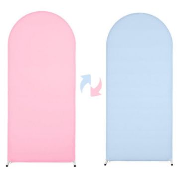 Pink+Blue 180x80cm U Shape Spandex Stretch Arch Fabric Cover - 1