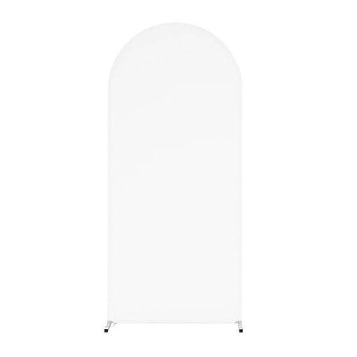 Arch Fabric Cover U Shape Stretch Cloth for Wedding/Party, White - 1