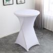 Stretch Polyester Cocktail Bar Table Cover, 70x110cm, Champagne - 2
