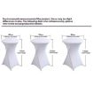 Stretch Polyester Cocktail Bar Table Cover, 70x110cm, Champagne - 3