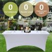 Lake Blue Rectangular Elastic Table Cover 244x75x75cm for Events - 3