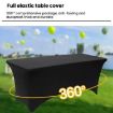 Lake Blue Rectangular Elastic Table Cover 244x75x75cm for Events - 4