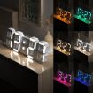 3D LED Wall Clock with APP Remote, Alarm, Date, Temp Display - 2