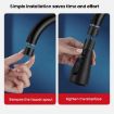 Universal Swivel Faucet Extender & Splash Guard (Black) - 6