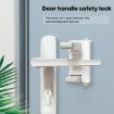 Child Security Lock: Anti-theft Latch for Doors (White Gray) - 4