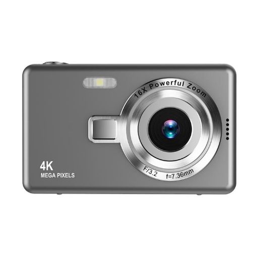 Q12 4K HD Digital Camera Mini CCD Portable Photo Card (Gray) - 1