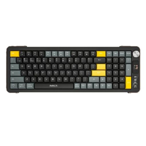 IMICE AN-800 Bluetooth Wireless Silent Keyboard (Black Gray Orange) - 1