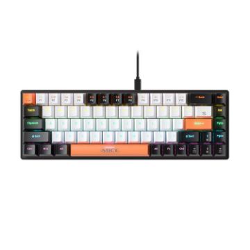 iMICE GK-690 Mechanical Keyboard Wired Type-C (Black/Orange/White) - 1
