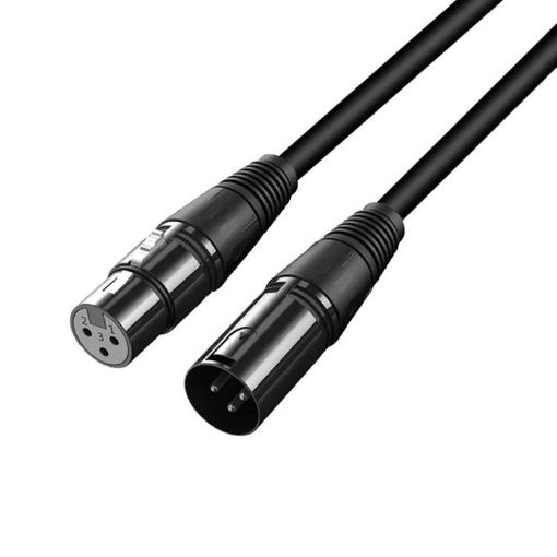 VEGGIEG 20m Male-Female XLR Balanced Copper Audio Cable (Black) - 1