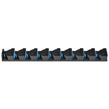 LEO 28318 Wall Mounted 9-Hole Fishing Rod Rack (Blue) - 1