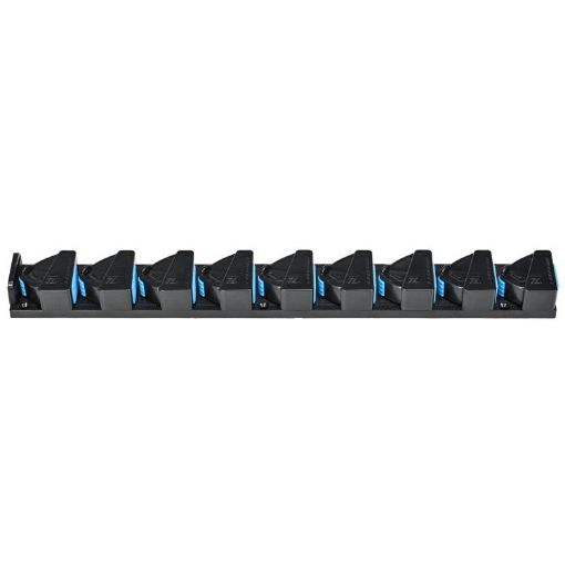 LEO 28318 Wall Mounted 9-Hole Fishing Rod Rack (Blue) - 1