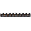 LEO 28318 Wall Mounted 9-Hole Fishing Rod Rack, Orange - 1