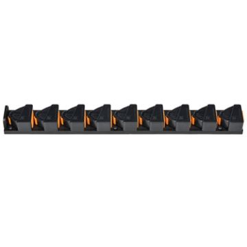 LEO 28318 Wall Mounted 9-Hole Fishing Rod Rack, Orange - 1