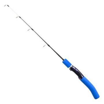 LEO 28307 58cm Blue Curved Handle Flat Tip Ice Fishing Rod - 1