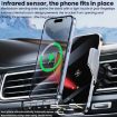 Wireless Car Charger with Infrared Auto Opening & Closing (Black) - 3