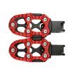 CNC Aluminum Alloy Non-slip Universal Rear Pedals JT-001-1 (Red) - 1