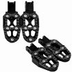 CNC Aluminum Alloy Non-slip Universal Rear Pedals JT-001-1 (Red) - 4
